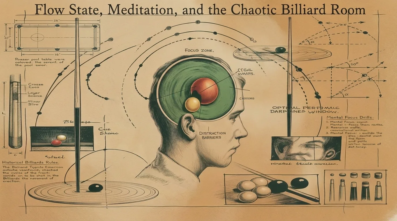 Flow State, Meditation, and the Chaotic Billiard Room