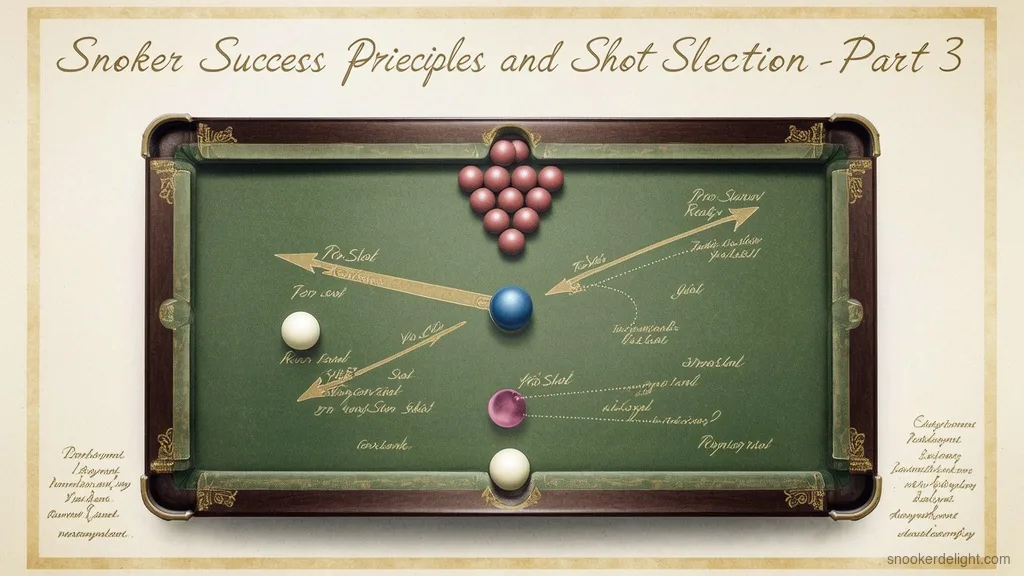 Snooker Success Principles and Shot Selection - Part 3